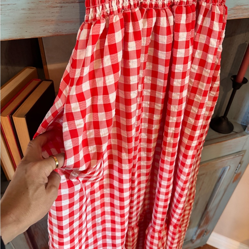 Gingham printed maxi dress med - Picture 10 of 12